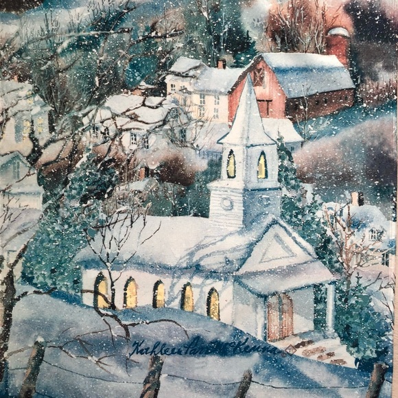 Toland Kathleen Parr McKenna Snowy Winter Scene Flag - Picture 3 of 11